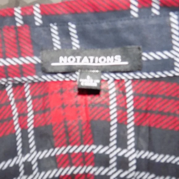 Notions Large Woman's Sheer Plaid Blouse - Picture 3 of 4